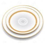 Elegant Plate with Golden Borders